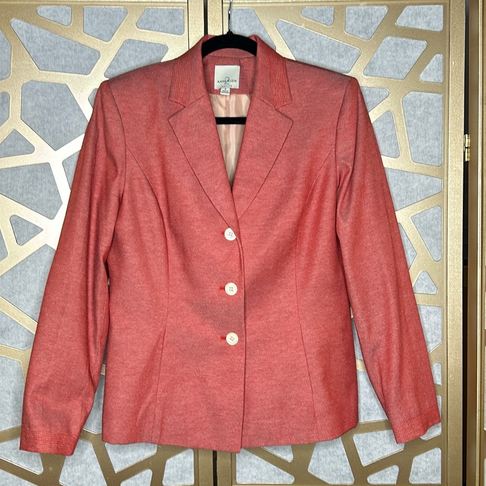 Salmon Button Up‎ Long Sleeve Lined Collared